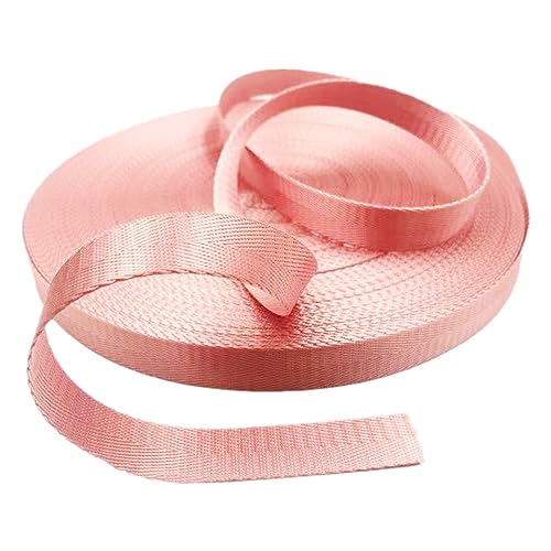 Nylon Gurtband Fischgrätenmuster, Nylon Gurtband 25mm/38mm Breite 10 Yard Multicolor for Taschen Fracht Umreifung Outdoor Klettern Pet Leine(Pink,38 mm) von DQZRTUECA
