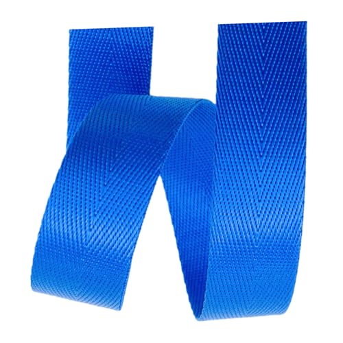 Nylon Gurtband Fischgrätenmuster, Nylon Gurtband 25mm/38mm Breite Multicolor 10yd Länge for Taschen Rucksack Gürtel DIY Handwerk(Blue,25 mm) von DQZRTUECA