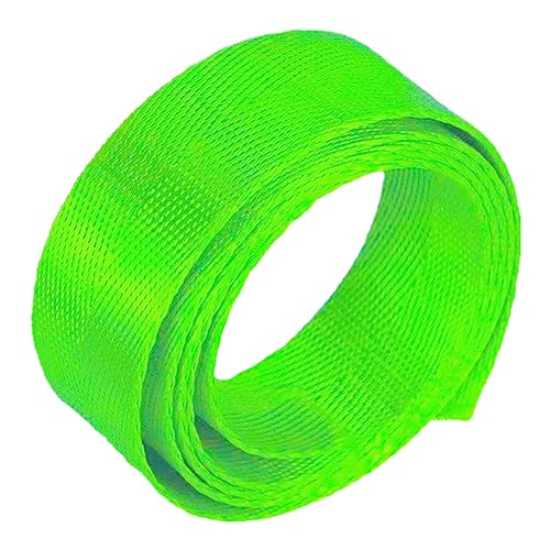 Nylon Gurtband Fischgrätenmuster, Nylon Gurtband 25mm 1 Zoll Fischgrätenband Multicolor 5/10/20 Yard DIY Basteln Reparatur(Bright Green,20 yard) von DQZRTUECA
