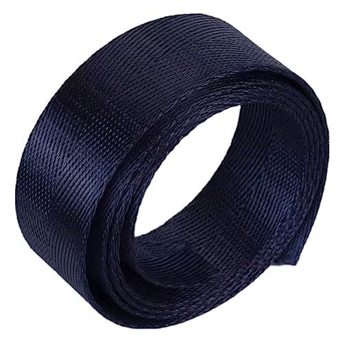 Nylon Gurtband Fischgrätenmuster, Nylon Gurtband 25mm 1 Zoll Fischgrätenband Multicolor 5/10/20 Yard DIY Basteln Reparatur(Navy Blue,10 yard) von DQZRTUECA