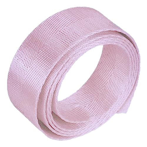 Nylon Gurtband Fischgrätenmuster, Nylon Gurtband 25mm 1 Zoll Fischgrätenband Multicolor 5/10/20 Yard DIY Basteln Reparatur(Pink,20 yard) von DQZRTUECA
