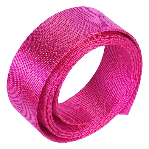 Nylon Gurtband Fischgrätenmuster, Nylon Gurtband 25mm 1 Zoll Fischgrätenband Multicolor 5/10/20 Yard DIY Basteln Reparatur(Rose Red,10 yard) von DQZRTUECA
