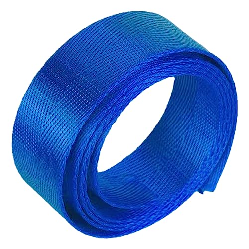 Nylon Gurtband Fischgrätenmuster, Nylon Gurtband 25mm 1 Zoll Fischgrätenband Multicolor 5/10/20 Yard DIY Basteln Reparatur(Royal Blue,5 yard) von DQZRTUECA