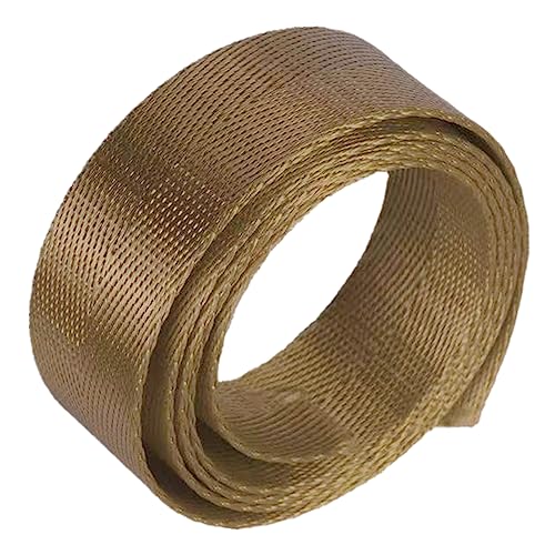 Nylon Gurtband Fischgrätenmuster, Nylon Gurtband 25mm 1 Zoll Fischgrätenband Multicolor 5/10/20 Yard DIY Basteln Reparatur(Tan,5 yard) von DQZRTUECA