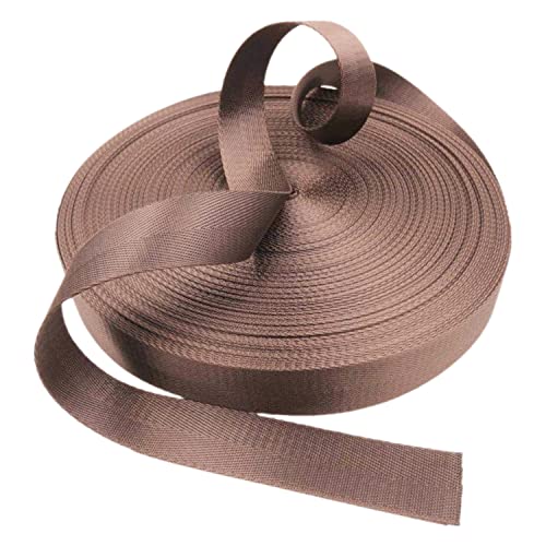Nylon Gurtband Fischgrätenmuster, Nylon Gurtband 25mm 38mm Multicolor Mehrere Größen for Taschen Klettern DIY Outdoor Ausrüstung(Brown,25mm/10 yard) von DQZRTUECA