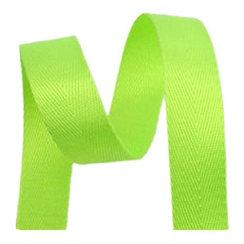 Nylon Gurtband Fischgrätenmuster, Nylongurt des gewebten Materials 1 Zoll-Breiten-mehrfarbige mehrfache Größen for Rucksack-Fracht-Haustier-Leine(Bright Green,20 yard) von DQZRTUECA