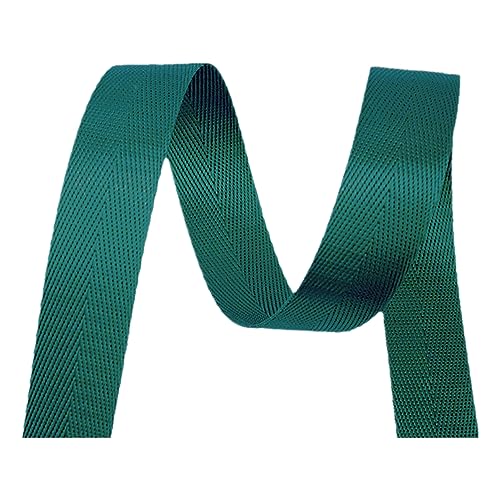 Nylon Gurtband Fischgrätenmuster, Nylongurt des gewebten Materials 1 Zoll-Breiten-mehrfarbige mehrfache Größen for Rucksack-Fracht-Haustier-Leine(Dark Green,10 yard) von DQZRTUECA