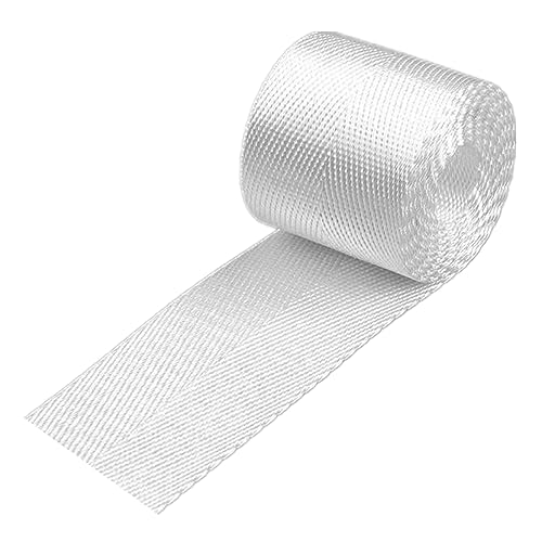Nylon Gurtband Fischgrätenmuster, Nylongurt des gewebten Materials 1 Zoll-Breiten-mehrfarbige mehrfache Größen for Rucksack-Fracht-Haustier-Leine(White,20 yard) von DQZRTUECA