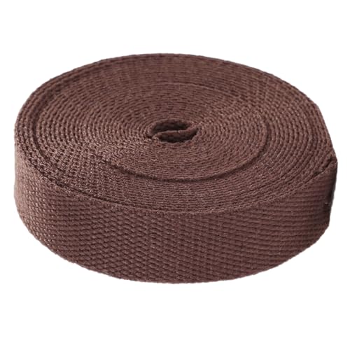 Nylon Gurtband Fischgrätenmuster, Polyester-Baumwollgurtband 5 Yards Mehrere Größen Multicolor for Tasche Gepäck Fracht(Dark Brown,25 mm) von DQZRTUECA