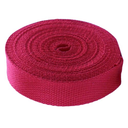 Nylon Gurtband Fischgrätenmuster, Polyester-Baumwollgurtband 5 Yards Mehrere Größen Multicolor for Tasche Gepäck Fracht(Deep Red,20 mm) von DQZRTUECA