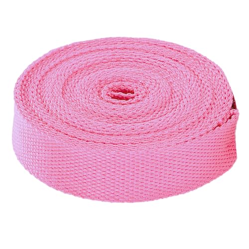 Nylon Gurtband Fischgrätenmuster, Polyester-Baumwollgurtband 5 Yards Mehrere Größen Multicolor for Tasche Gepäck Fracht(Pink,20 mm) von DQZRTUECA