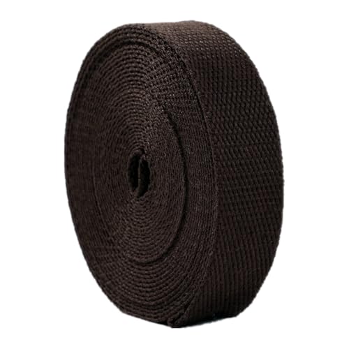 Nylon Gurtband Fischgrätenmuster, Polyester-Baumwollgurtband-Bänder 5 Yard for Taschen-Handwerk-Nähen Multicolor Mehrere Größen(Coffee,50 mm) von DQZRTUECA