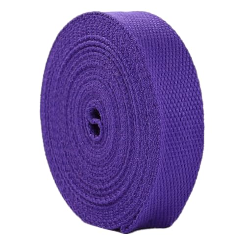 Nylon Gurtband Fischgrätenmuster, Polyester-Baumwollgurtband-Bänder 5 Yard for Taschen-Handwerk-Nähen Multicolor Mehrere Größen(Purple,25 mm) von DQZRTUECA