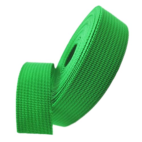 Nylon Gurtband Fischgrätenmuster, Polypropylen-Gurtband, 38 mm Breite, 5–50 Yards, mehrfarbig, for Taschengriffe, Rucksäcke, Gepäckgurte(Grass Green,10 yard) von DQZRTUECA