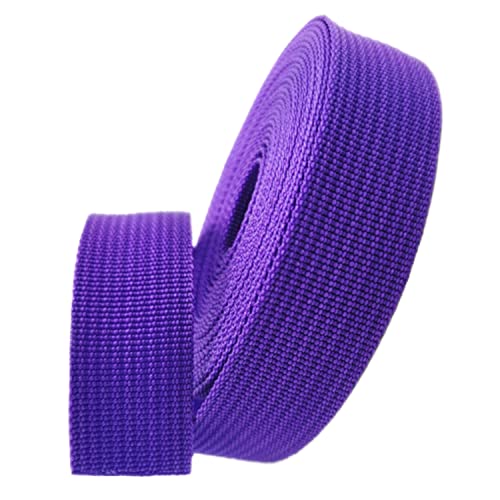 Nylon Gurtband Fischgrätenmuster, Polypropylen-Gurtband, 38 mm Breite, 5–50 Yards, mehrfarbig, for Taschengriffe, Rucksäcke, Gepäckgurte(Purple,5 yard) von DQZRTUECA