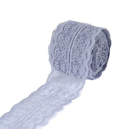 Retro-Schnitzbänder, 2er-Pack 10 Meter 30mm Spitzenband Mehrfarbig(Grey) von DQZRTUECA