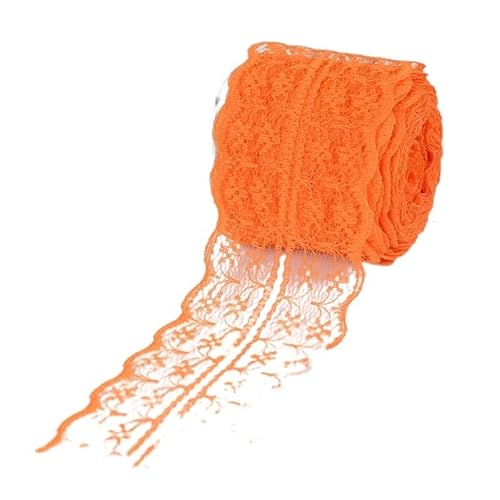 Retro-Schnitzbänder, 2er-Pack 10 Meter 30mm Spitzenband Mehrfarbig(Orange) von DQZRTUECA