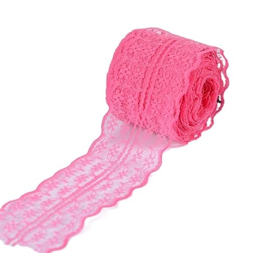 Retro-Schnitzbänder, 2er-Pack 10 Meter 30mm Spitzenband Mehrfarbig(Rose Red) von DQZRTUECA