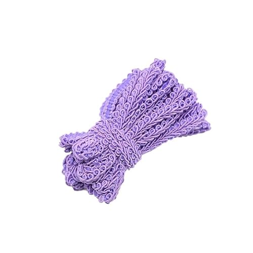 Retro-Schnitzbänder, Spitzenband 8mm Breite 10 Meter Länge Polyester Mehrfarbig(Purple) von DQZRTUECA