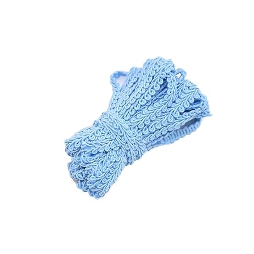 Retro-Schnitzbänder, Spitzenband 8mm Breite 10 Meter Länge Polyester Mehrfarbig(Sky Blue) von DQZRTUECA