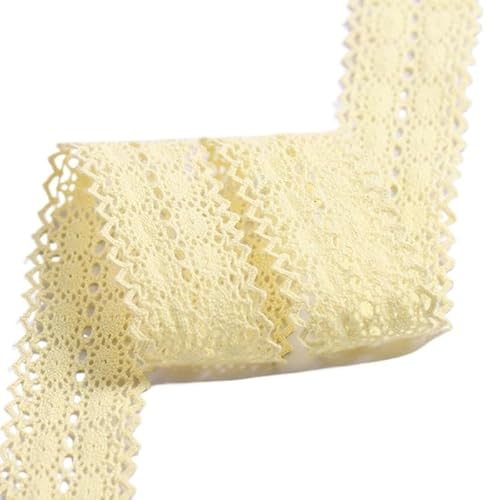 Retro-Schnitzbänder, Spitzenband for Basteln, Nähen, DIY, Haarschmuck, Blumenstrauß, 4 cm breit, 1–5 Yards(6,5Yards) von DQZRTUECA