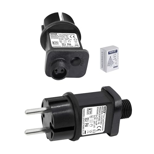 2 pack of CZJUTAI JT-EL/FC31V15W Transformateur LED CZJUTAI IP44 - Zuverlässige Alimentation für Noël Beleuchtung mit Europäischer Steckdose (Socle à vis - Modus commuté - EL/FC31V15W) von DR. WATCH