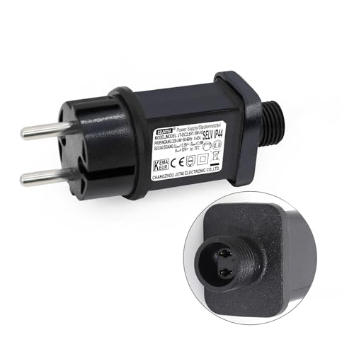 Transformateur LED CZJUTAI IP44 Alimentation pour éclairage de Noël – Prise européenne, Socle à vis, DC3.5V 1.5W [E115] von DR. WATCH