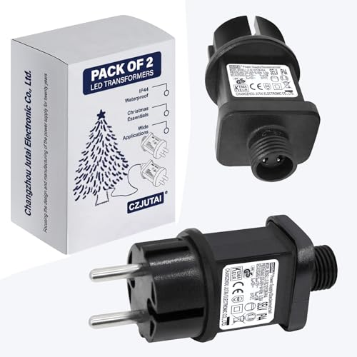deux ensembles 12V12W Transformateur LED CZJUTAI JT-DC12V12W IP44 Alimentation pour éclairage de Noël – Prise européenne, Socle à vis, DC12V12W [E3D2] von DR. WATCH