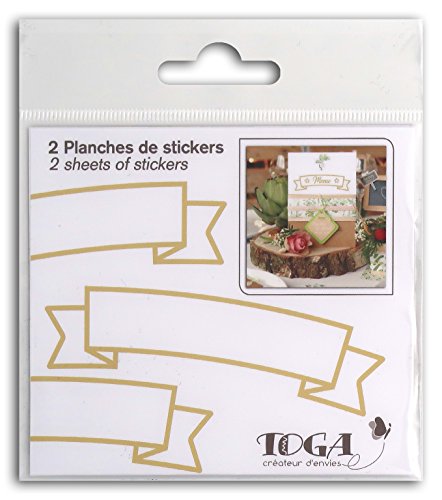 DRAEGER PARIS 1886 D.I.Y with Toga 2 Stück Sticker Set, Papier, Gold, 10 x 10 x 0,1 cm von Toga