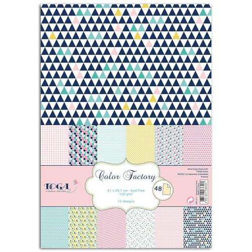 DRAEGER PARIS 1886 Toga ppk011 Geometrische Pastell 48 Stück aufgedruckten Blätter Papier Mehrfarbig 21 x 29,7 x 0,1 cm DRAEGER PARIS 1886 Toga ppk011 Geometrische Pastell 48 Stück aufgedruckten Blätter Papier Mehrfarbig 21 x 29,7 x 0,1 cm von Toga