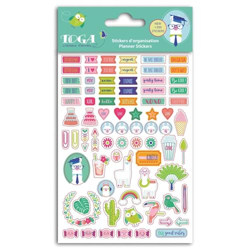 DRAEGER PARIS 1886 | 500 Mini Sticker Organisation Planer | Kollektion Oh Lama | Mehrfarbig Fuchsia Gelb Grün | Motive Reise Anden Lamas Kaktus | Bögen 10,5 x 15,5 cm | kompatibel SU119 DRAEGER PARIS 1886 | 500 Mini Sticker Organisation Planer | Kollektion Oh Lama | Mehrfarbig Fuchsia Gelb Grün | Motive Reise Anden Lamas Kaktus | Bögen 10,5 x 15,5 cm | kompatibel SU119 von DRAEGER