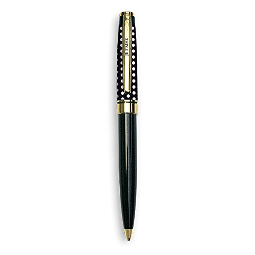 Die carterie 76000711 Kugelschreiber Einziehbar Serie Black & Gold mit Botschaft auf Clip Ich liebe dich von DRAEGER PARIS 1886