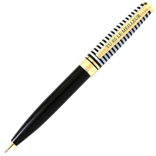 Die carterie 76000720 Kugelschreiber Einziehbar Serie Black & Gold mit Botschaft auf Clip Du bist das Beste Die carterie 76000720 Kugelschreiber Einziehbar Serie Black & Gold mit Botschaft auf Clip Du bist das Beste von DRAEGER