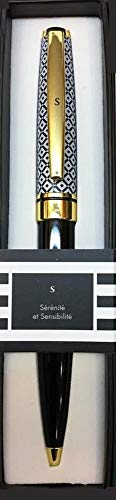 Die carterie 76000849 Kugelschreiber Einziehbar Serie Black & Gold mit Botschaft auf Clip S von DRAEGER PARIS 1886