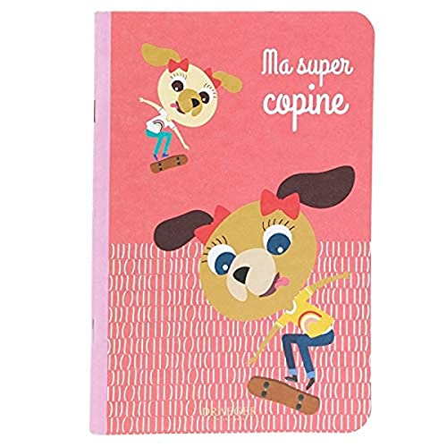 Draeger – Notizbuch für Kinder Ma Super Copine – Schreib- und Zeichenheft – illustrierter Umschlag – kleines Heft mit großen Karos (Séyès) – FSC®-zertifiziertes Papier von DRAEGER