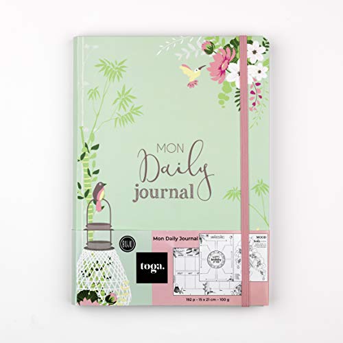 Toga Fleuri Notizbuch Bullet Journal, Papier, Grün, A5 Toga Fleuri Notizbuch Bullet Journal, Papier, Grün, A5 von Toga