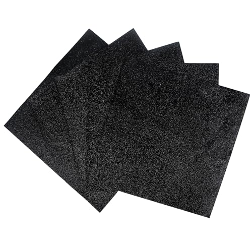 DRANSMIC 10 Stück DIY Grad Cap Dekorationen – Schwarz Grad Hut Topper Glitzer Papier mit Gold 2025 Pedanten Selbstklebend für Abschluss Kappe Quaste (Schwarz) von DRANSMIC