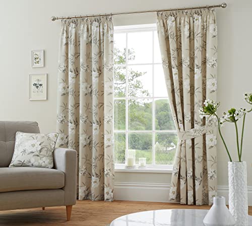 Dreams & Drapes Design Eve Vorhänge mit Raffhaltern, Bleistiftfalten, 117 x 183 cm, Naturfarben, 2 Stück Dreams & Drapes Design Eve Vorhänge mit Raffhaltern, Bleistiftfalten, 117 x 183 cm, Naturfarben, 2 Stück von DREAMS AND DRAPES