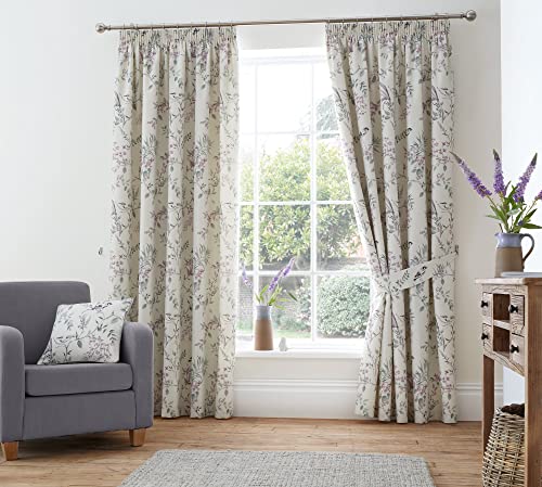 Dreams & Drapes Design Jazmine Vorhänge mit Raffhaltern, Bleistiftfalten, 229 x 183 cm, Heather Dreams & Drapes Design Jazmine Vorhänge mit Raffhaltern, Bleistiftfalten, 229 x 183 cm, Heather von DREAMS AND DRAPES