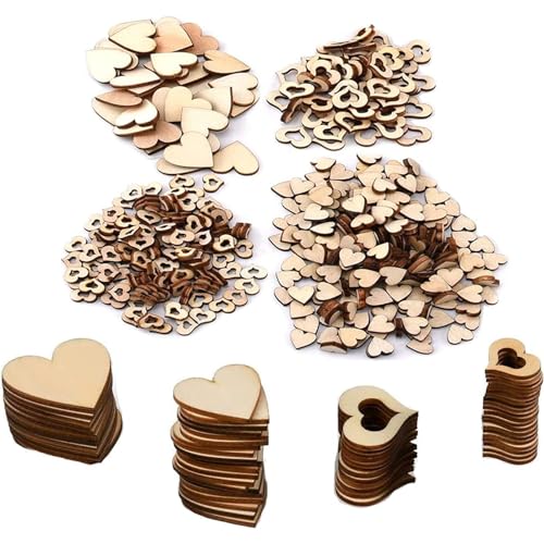 DRERIO 500 Stück Klein Holzherzen für Basteln Hochzeit Deko, Holzscheiben Deko zum Basteln Gemischt Größen Holz Herzen Scheiben für Weihnachten Tischdeko Bilderrahmen Deko DIY Handwerk DRERIO 500 Stück Klein Holzherzen für Basteln Hochzeit Deko, Holzscheiben Deko zum Basteln Gemischt Größen Holz Herzen Scheiben für Weihnachten Tischdeko Bilderrahmen Deko DIY Handwerk von DRERIO