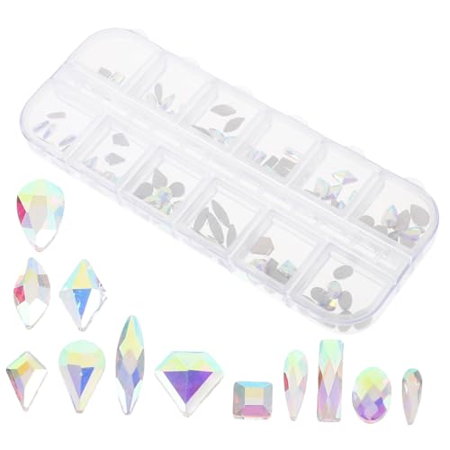 DRESSOOS 1 Box DIY Diamant Nail Art Set Party DIY Nagel Charms DIY Charms Für Nägel Maniküre Zubehör Dekorative Charms Für Nägel Nagelzubehör Für Nail Art Strasssteine ​​Für Nägel von DRESSOOS