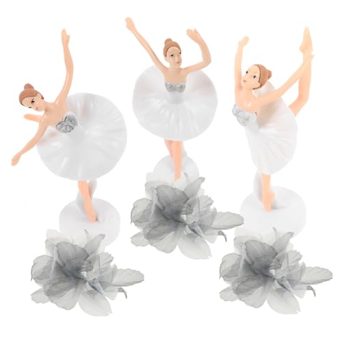 DRESSOOS Ballettmädchen-geburtstagskuchen-dekorationsset 6-teilig Figuren Elegante Kuchendekorationen Für Frauen von DRESSOOS