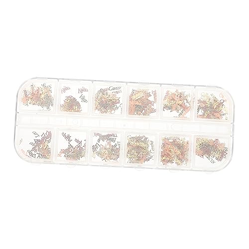 DRESSOOS 1 Schachtel Zodiac Nail Charms Dekorative Nagelkunst Anhänger aus Kupfer für DIY Nail Art Langlebig und Glänzend für Persönliche oder Professionelle Anwendungen von DRESSOOS