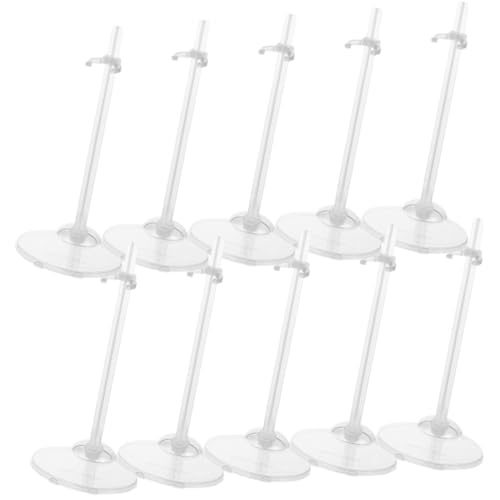 DRESSOOS 10 Stück Puppenständer Puppenhandgelenkstützen Mädchen Puppenhalter Praktische Puppenhalter Puppenhaltegestell Puppenfigurenständer Klares Design Puppenklammern Puppenstützen von DRESSOOS