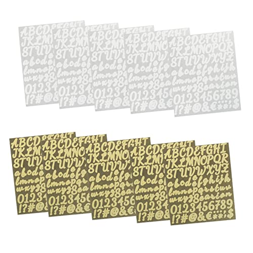 DRESSOOS 10blätter Vinyl Buchstaben Und Zahlen Aufkleber Selbstklebende Dekorative Sticker Für Bastelprojekte Für Notizbücher Briefkästen Und DRESSOOS 10blätter Vinyl Buchstaben Und Zahlen Aufkleber Selbstklebende Dekorative Sticker Für Bastelprojekte Für Notizbücher Briefkästen Und von DRESSOOS
