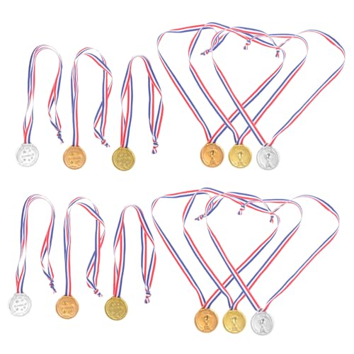 DRESSOOS 12 Stück Kindermedaillen Spielzeug, Halloween Medaille, Studentenmedaille, Fußballmedaillen Für Kinder, Plastikmedaillen, Kindermedaillen, Auszeichnungsmedaillen, Gefälschte von DRESSOOS