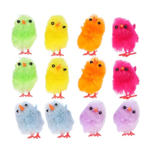 DRESSOOS 12 Stück Lebensechte Mini Hühnerfiguren für Ostern Flauschige Deko Toys für Party und Heimdekoration für Frühlingsfeiern und Eiersuchen DRESSOOS 12 Stück Lebensechte Mini Hühnerfiguren für Ostern Flauschige Deko Toys für Party und Heimdekoration für Frühlingsfeiern und Eiersuchen von DRESSOOS