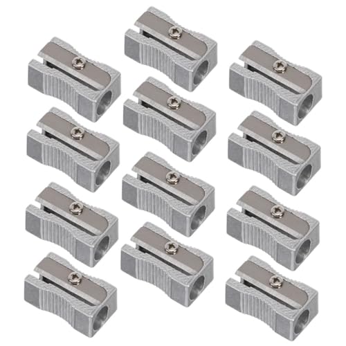 DRESSOOS 12 Teiliger Einloch Bleistiftspitzer Aus Metall, Bleistifthobel Aus Edelstahl, 8 Teilig/Packung Anspitzer Für Die Schule, Manueller Bleistiftspitzer Für Die Schule, DRESSOOS 12 Teiliger Einloch Bleistiftspitzer Aus Metall, Bleistifthobel Aus Edelstahl, 8 Teilig/Packung Anspitzer Für Die Schule, Manueller Bleistiftspitzer Für Die Schule, von DRESSOOS