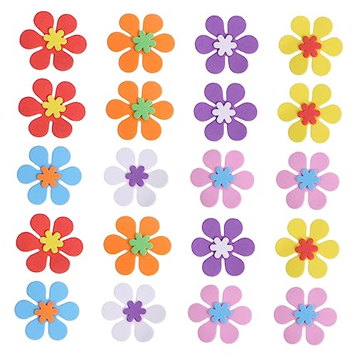 DRESSOOS 160 Stück Schaumstoff Blumen Wandaufkleber Für Kinderzimmer Selbstklebende Deko Aufkleber Bunte Blumen Sticker Für Klassenzimmer Heimdekoration Selbstgemacht Bastelmaterial Für von DRESSOOS