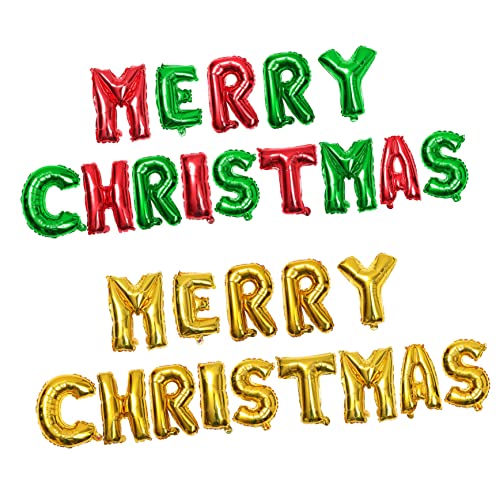 DRESSOOS Buchstabenballons Aus Aluminiumfolie 16 Zoll Weihnachtsthema-set von DRESSOOS